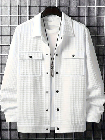 Herren Übergangsjacke – Einfarbig, Lockerer Schnitt & Trendy Design