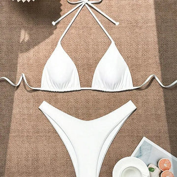 Halterneck-String-Bikini-Set