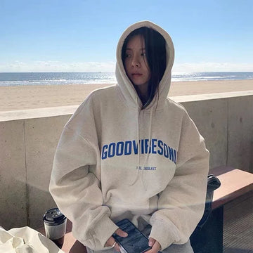 Vintage Damen Hoodie – Kapuze, warm & bequem für Herbst