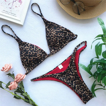 Bikini-Set mit Leopardenmuster