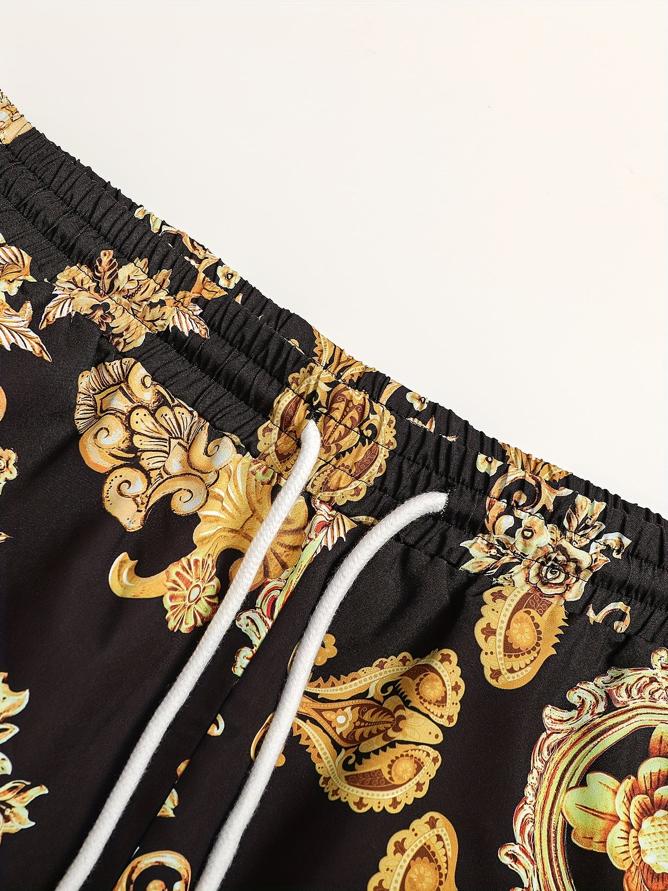 Barock Schlafanzug Herren – Set mit Printhemd & Hose mit Gummibund