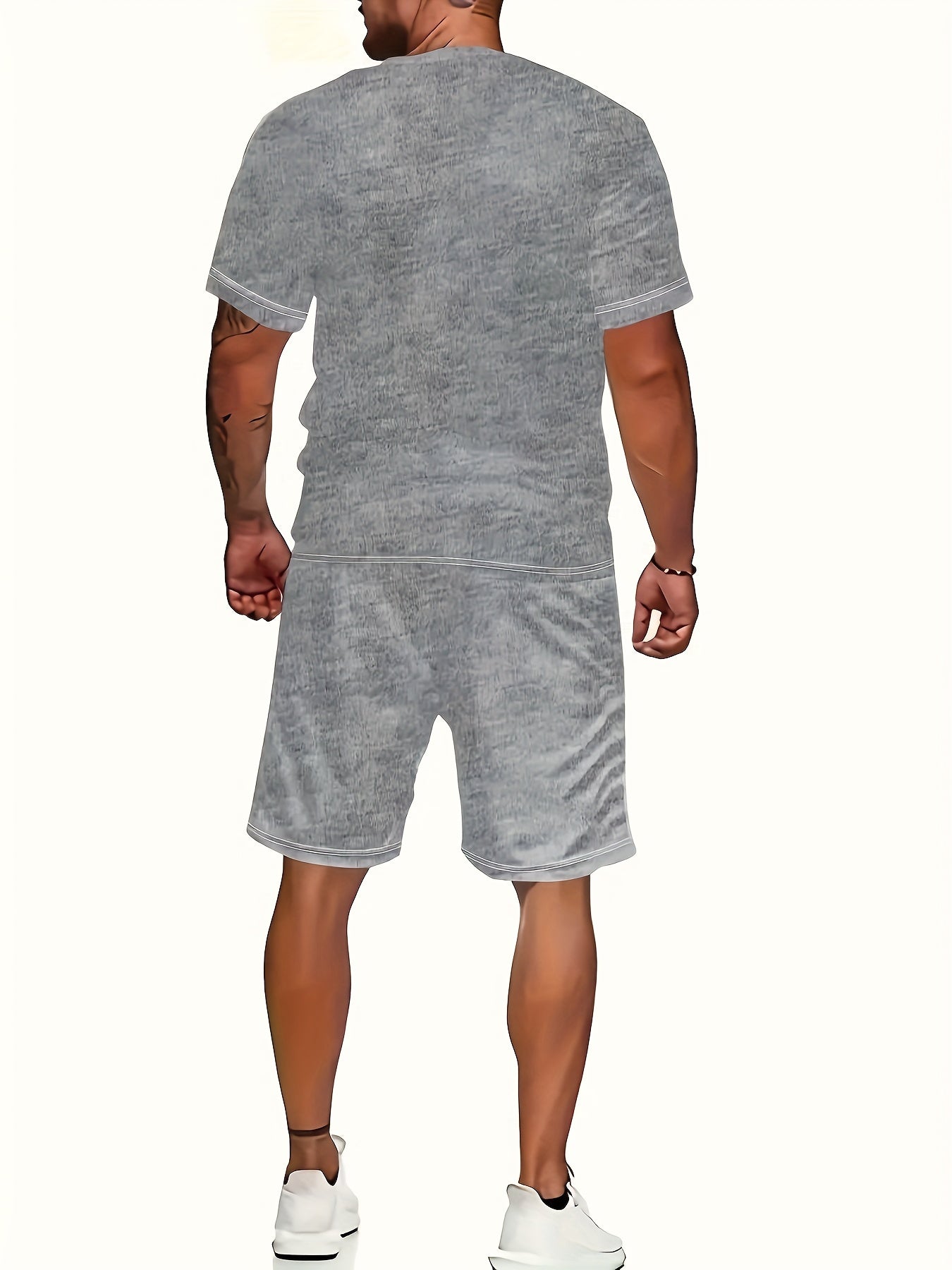 2-Teiler Sommeroutfit Herren – Muskelshirt & Shorts im Sportlichen Look
