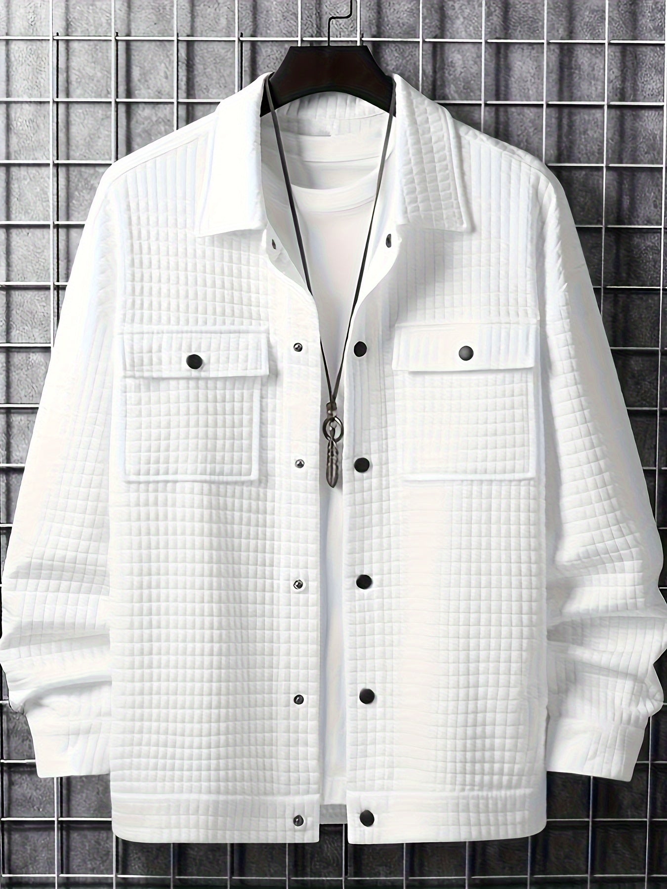 Herren Übergangsjacke – Einfarbig, Lockerer Schnitt & Trendy Design