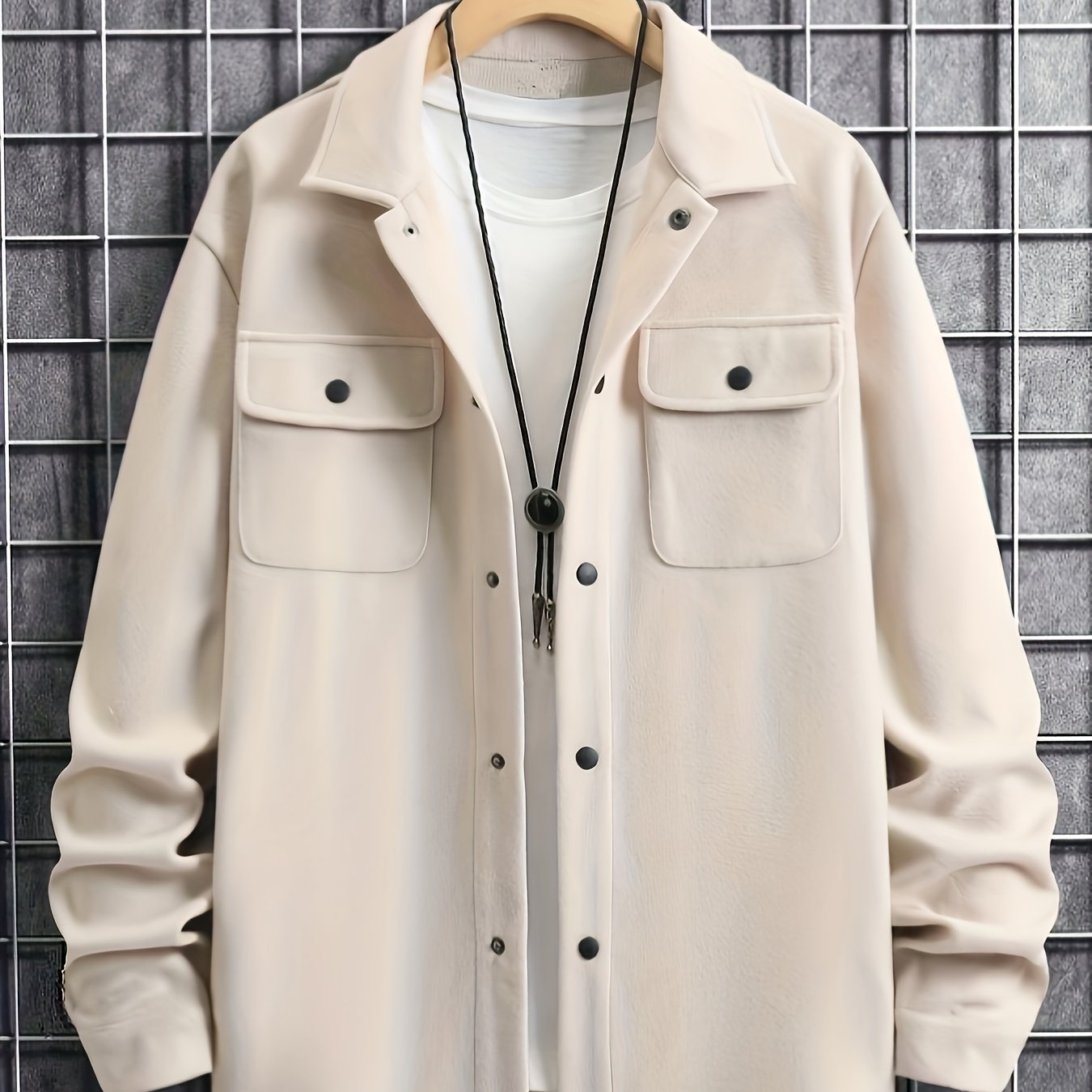 Herren Übergangsjacke – Mit Knöpfen & Taschen, Frühling/Herbst Look