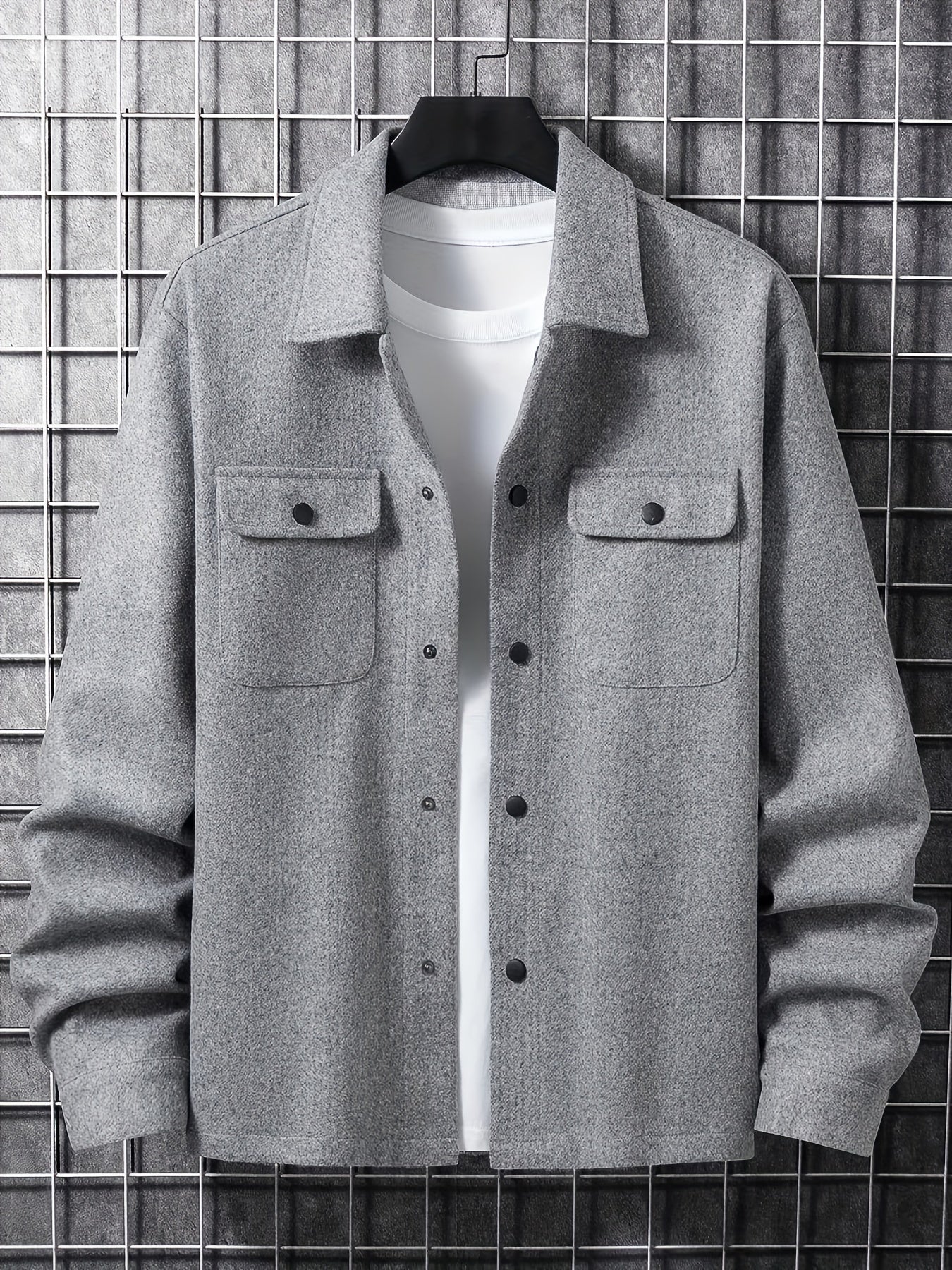 Herren Übergangsjacke – Mit Knöpfen & Taschen, Frühling/Herbst Look