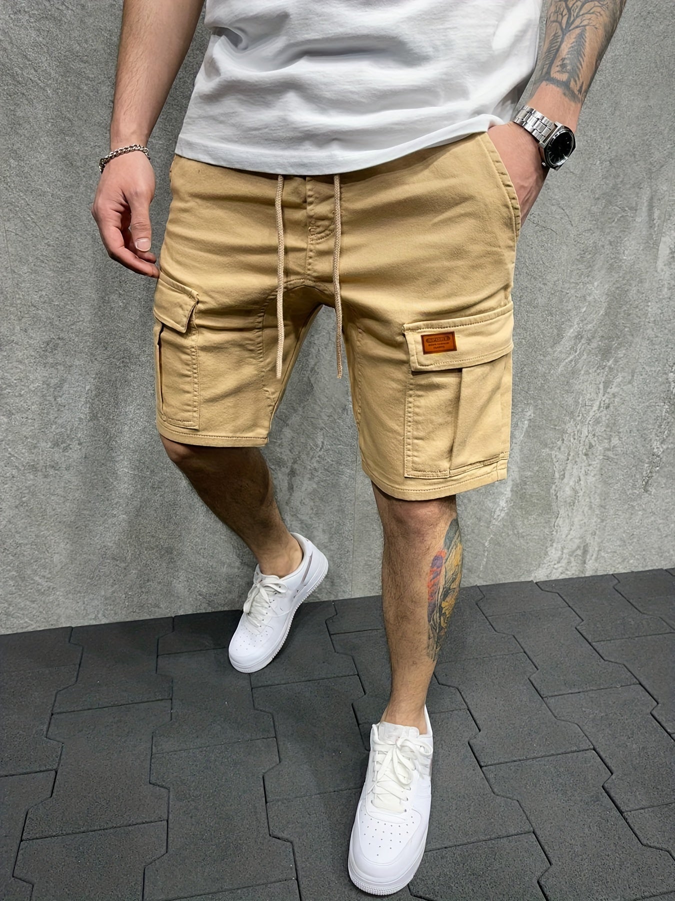 Herren Cargo Shorts – Baumwolle, Mehrere Taschen, Für Sommer Outdoor