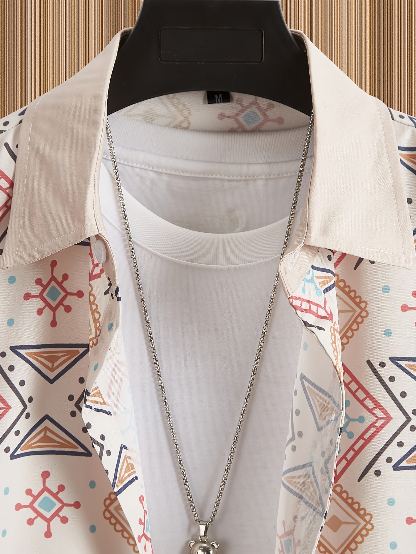 Retro Herrenhemd – Boho Stil Kurzarm für Sommerurlaub
