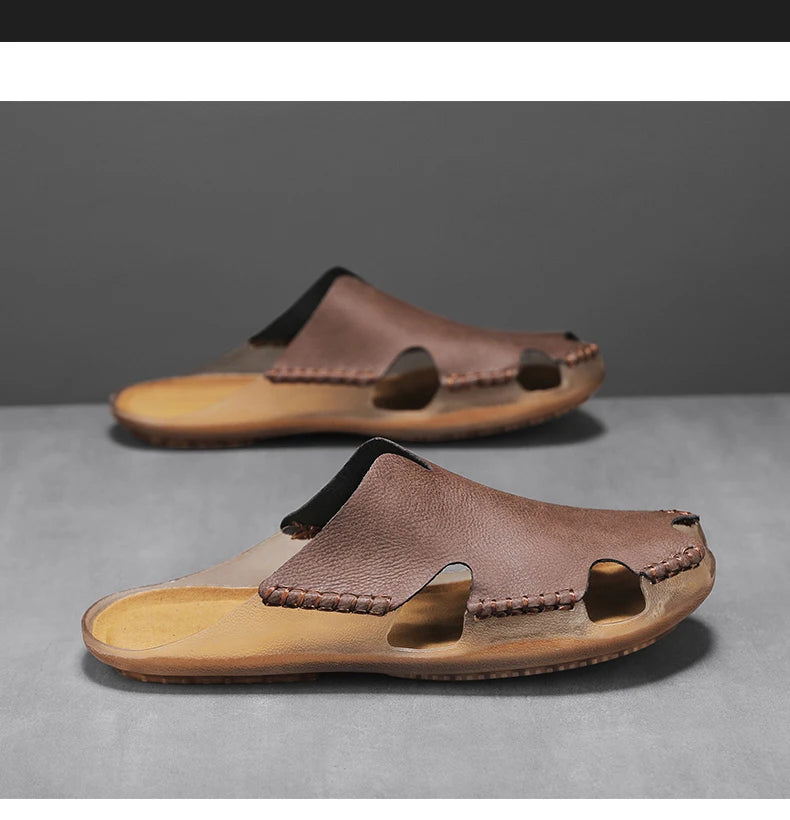 Große Herren-Ledersandalen für den Sommer