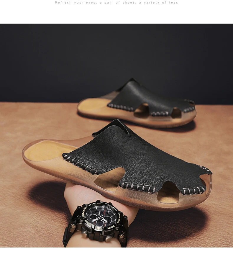 Große Herren-Ledersandalen für den Sommer