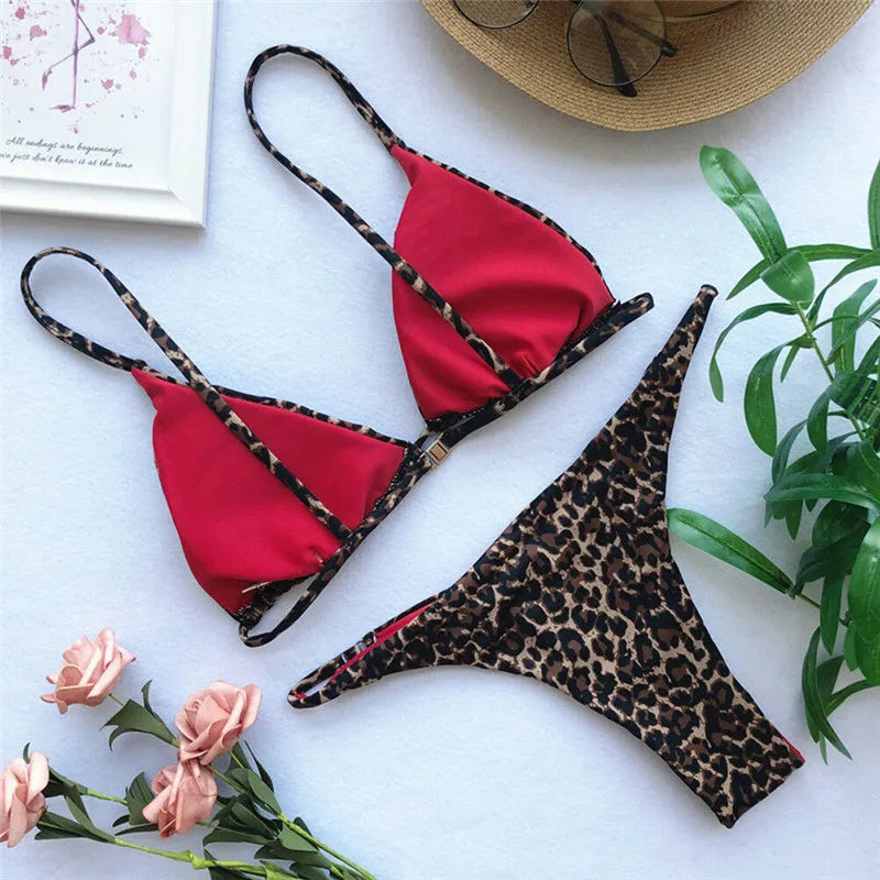 Bikini-Set mit Leopardenmuster