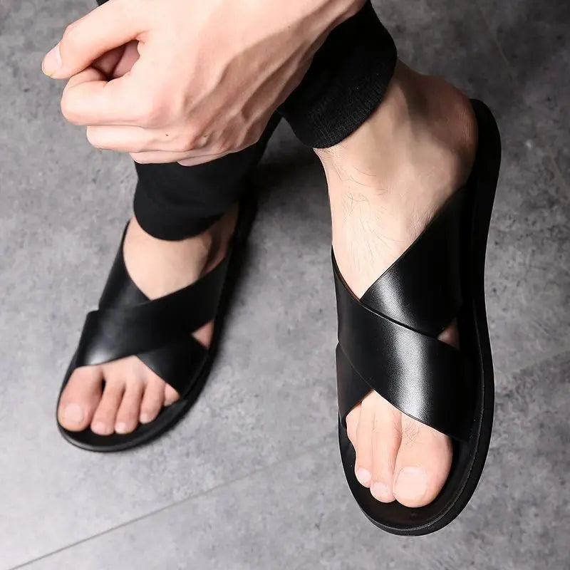 Herren-Sandalen aus echtem Leder