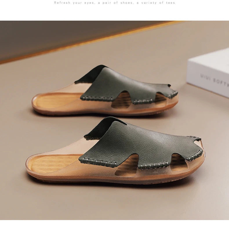 Große Herren-Ledersandalen für den Sommer