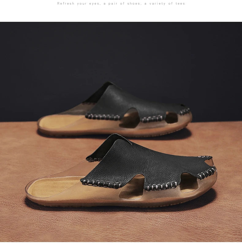 Große Herren-Ledersandalen für den Sommer