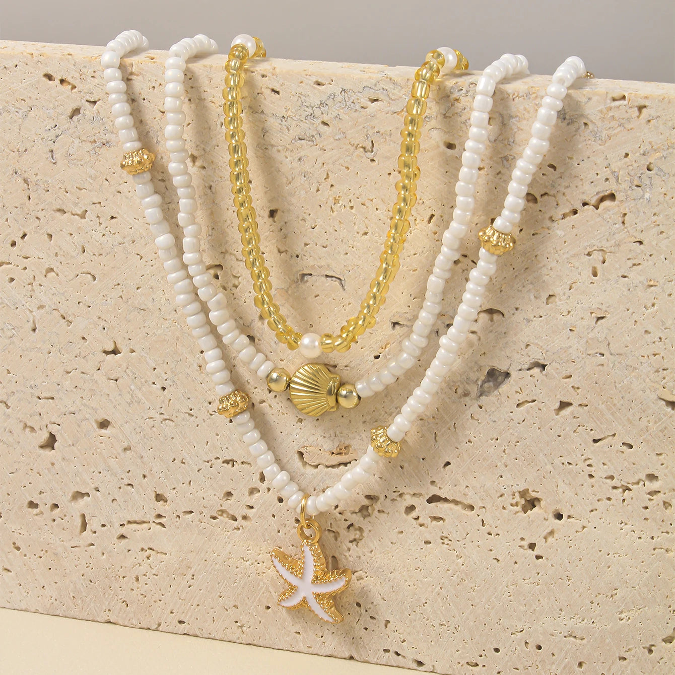 Bohemian Handmade Bead Stacked Choker