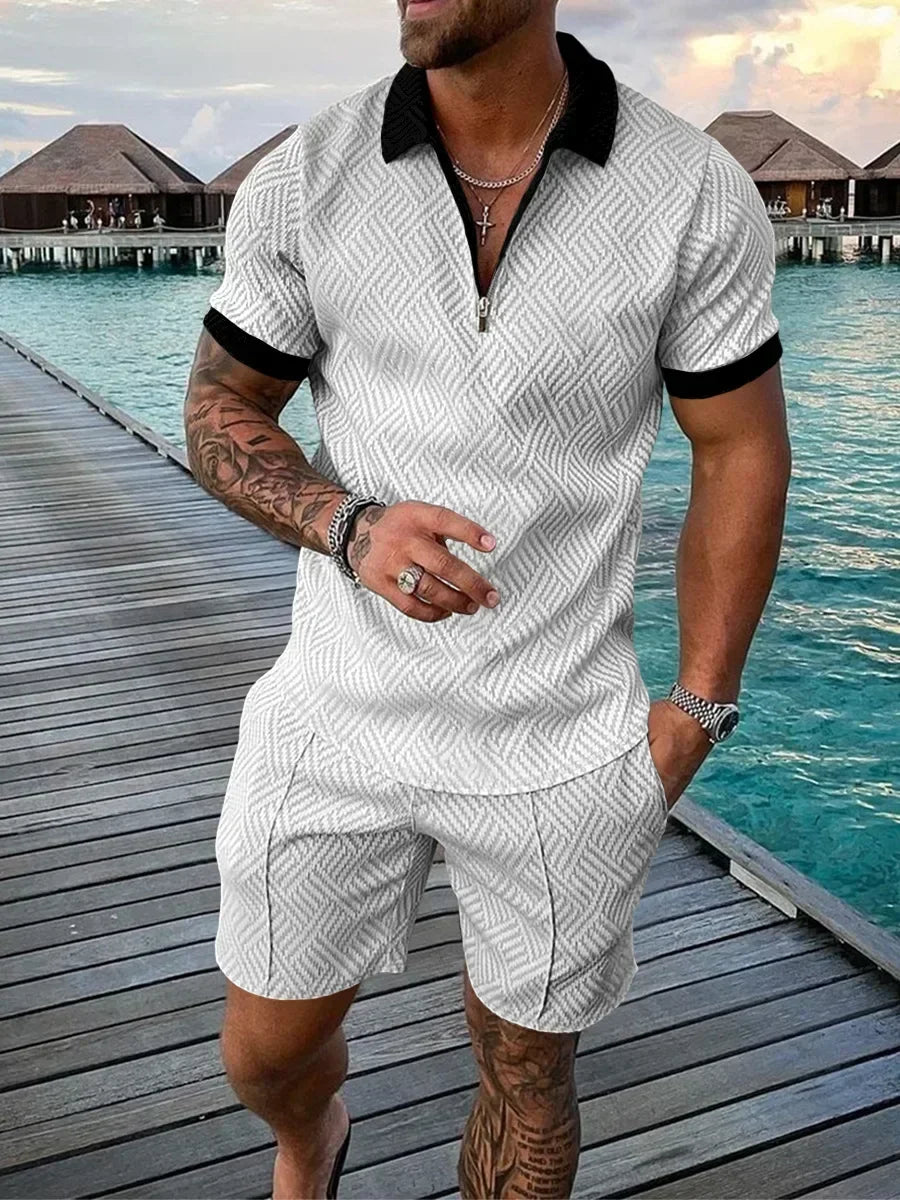2025 Herren Polo Anzug Set – Sommer, lässig & stylisch