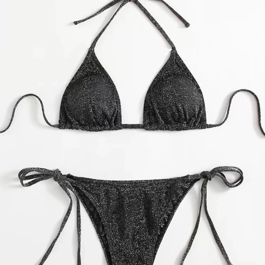 2-teiliges Glanz-Bikini-Set