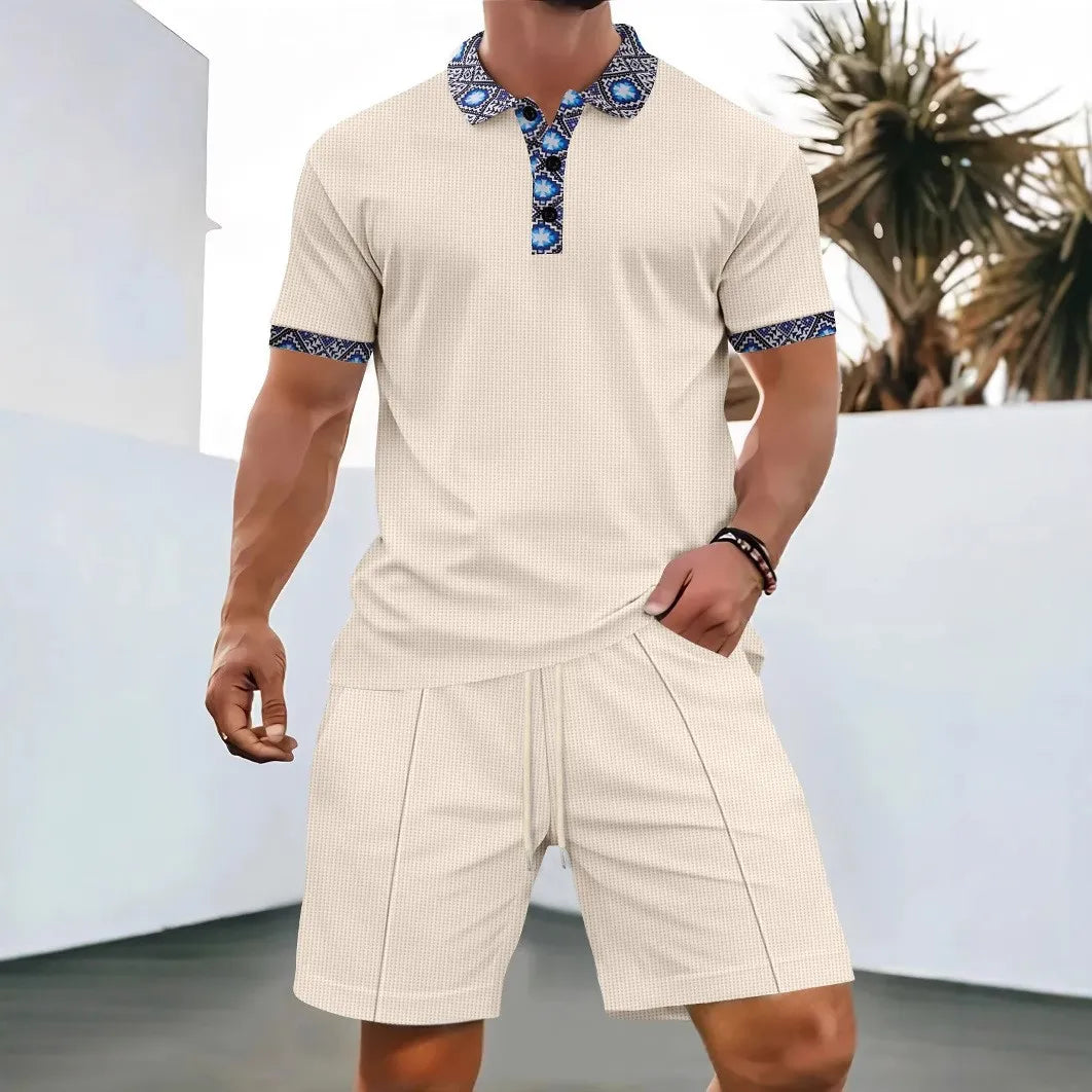 Sommer-Set mit Reißverschluss-Polo & Shorts