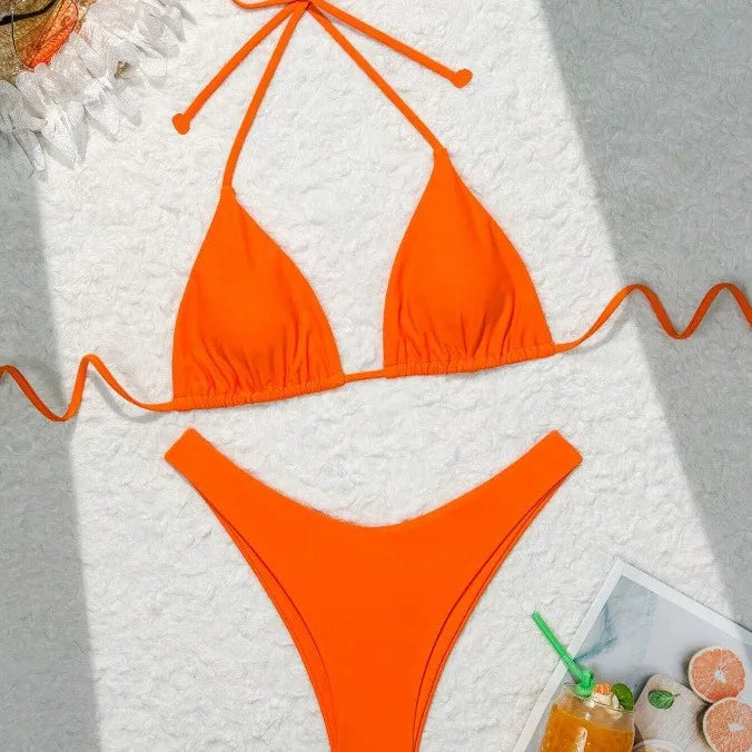 Halterneck-String-Bikini-Set