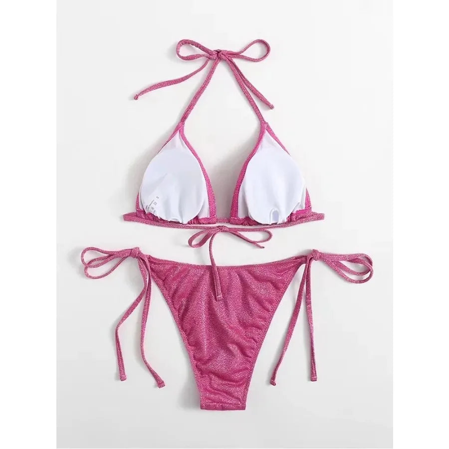 2-teiliges Glanz-Bikini-Set
