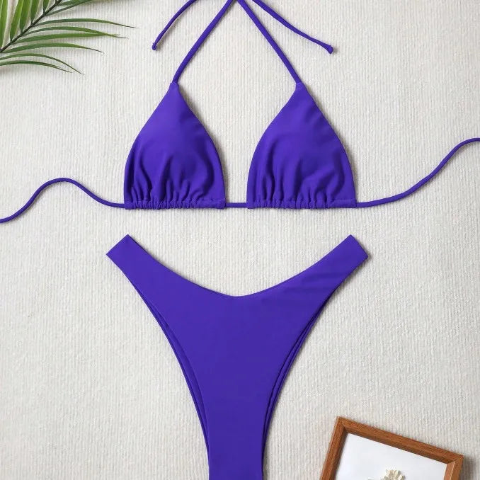 Halterneck-String-Bikini-Set