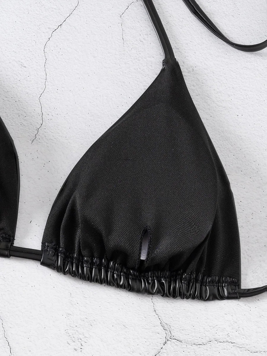 2-teiliges Schwarzes Bikini-Set
