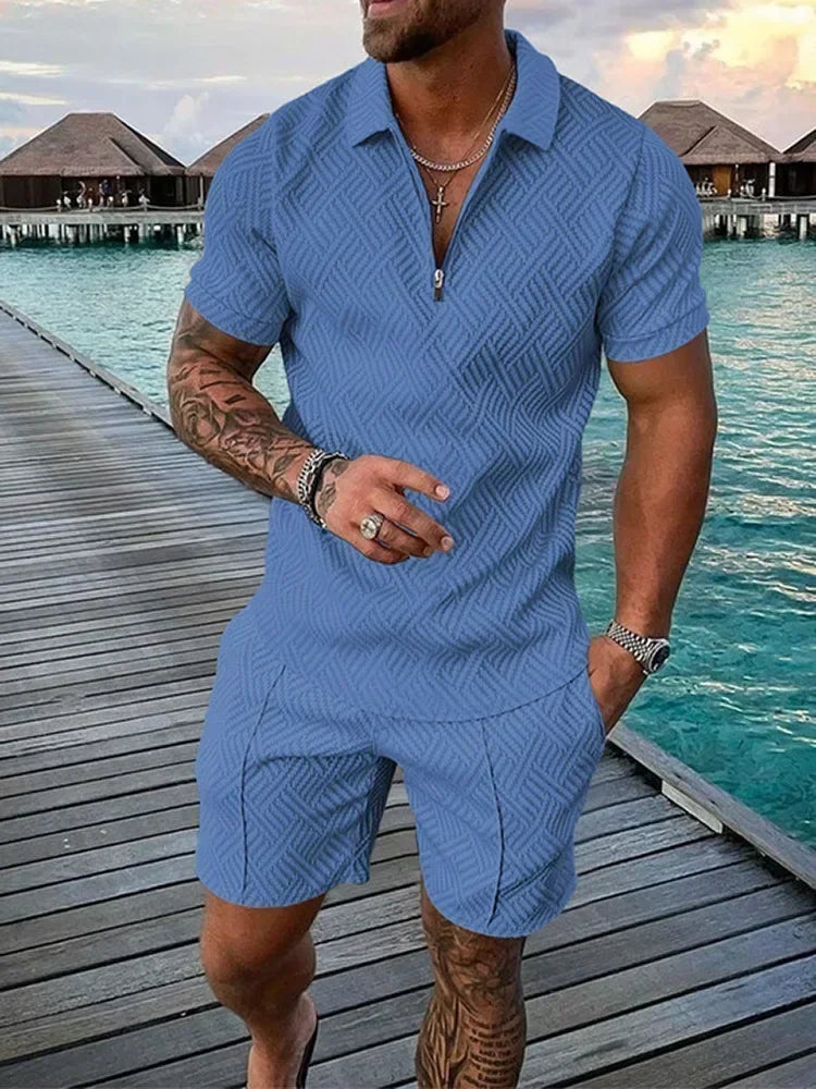 2025 Herren Polo Anzug Set – Sommer, lässig & stylisch