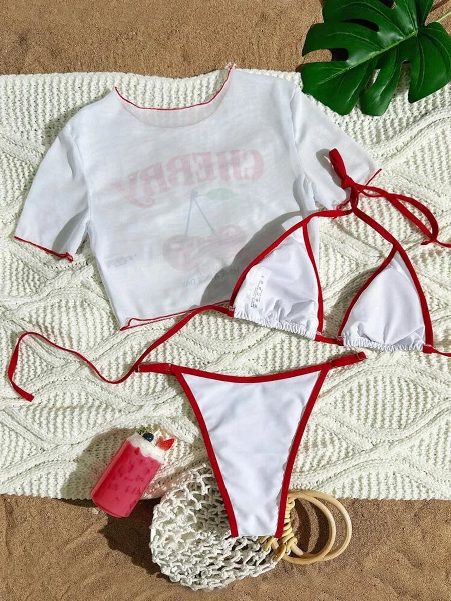 Dreiteiliges Bikini-Set
