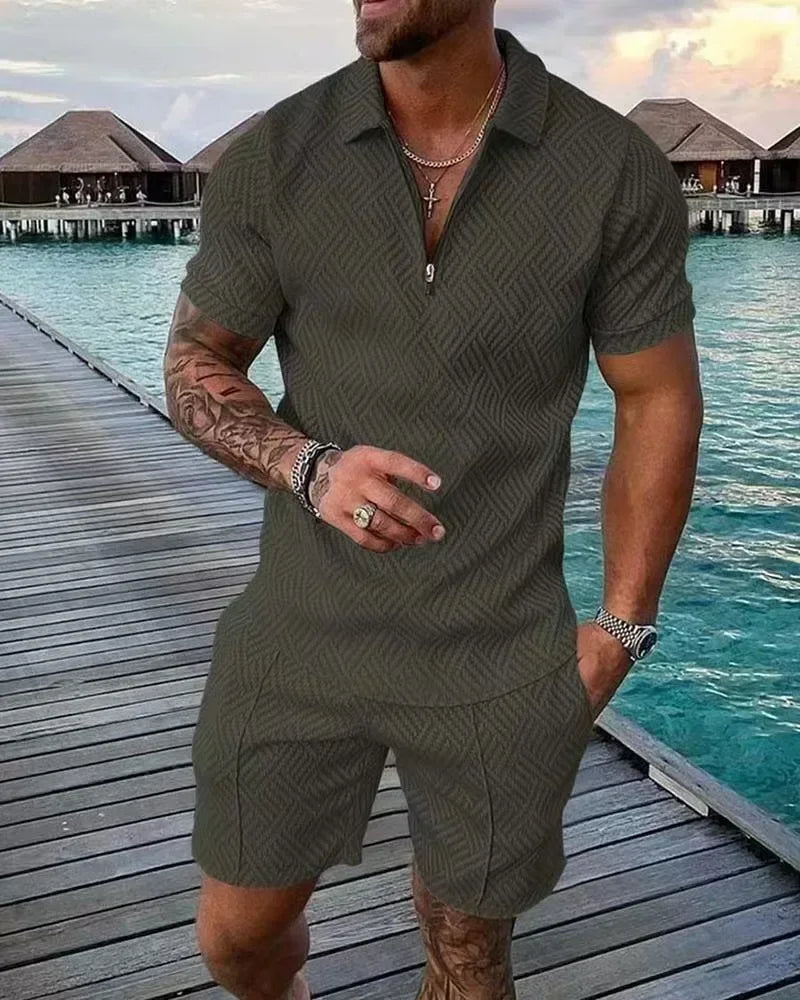 2025 Herren Polo Anzug Set – Sommer, lässig & stylisch
