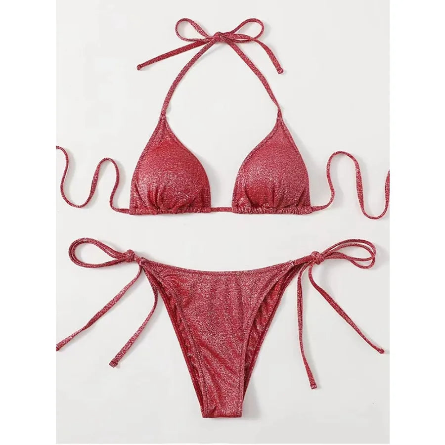 2-teiliges Glanz-Bikini-Set