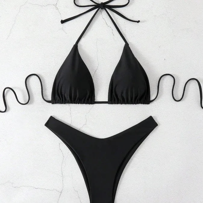 Halterneck-String-Bikini-Set