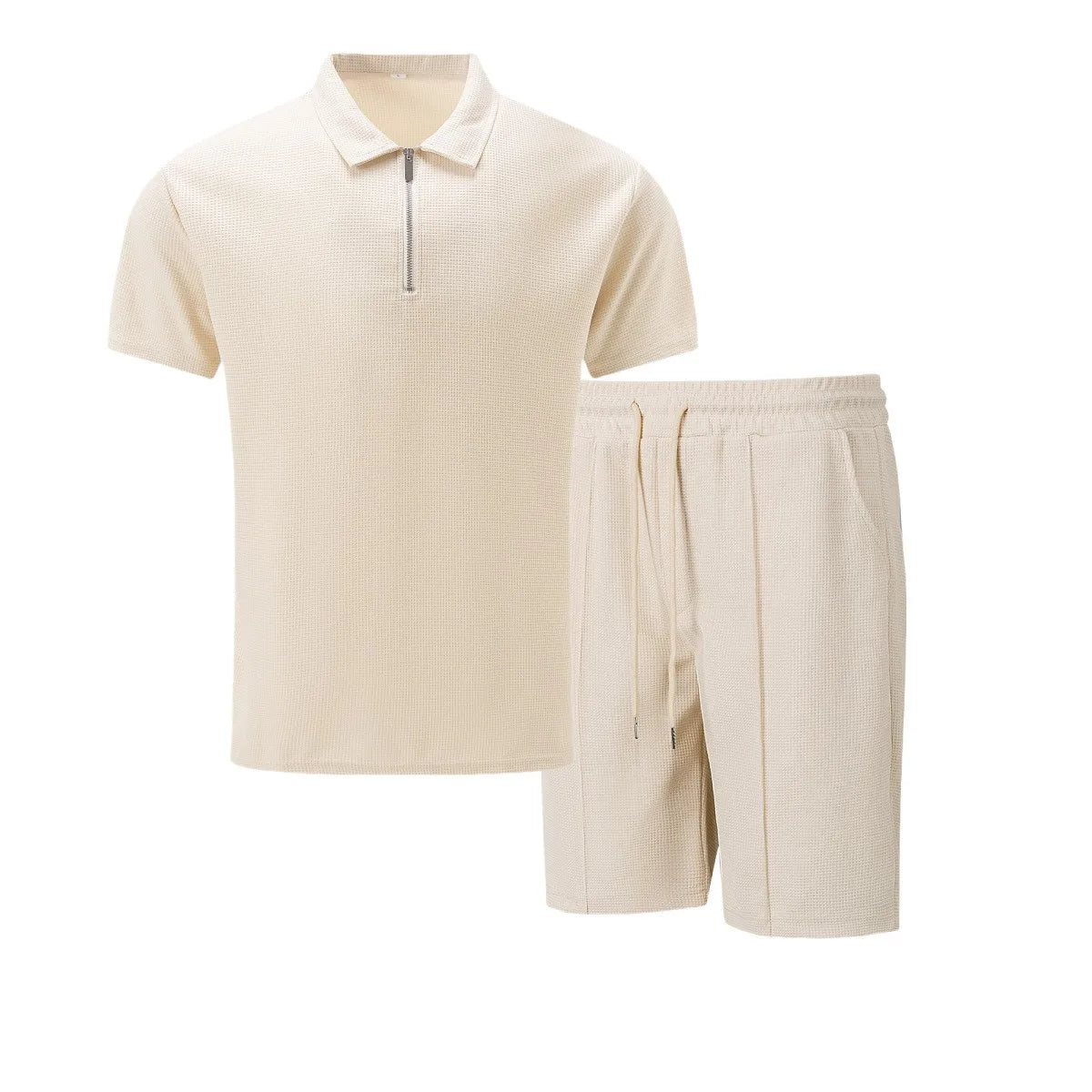 Sommer-Set mit Reißverschluss-Polo & Shorts