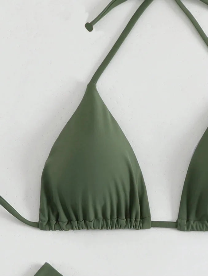 Halterneck-String-Bikini-Set