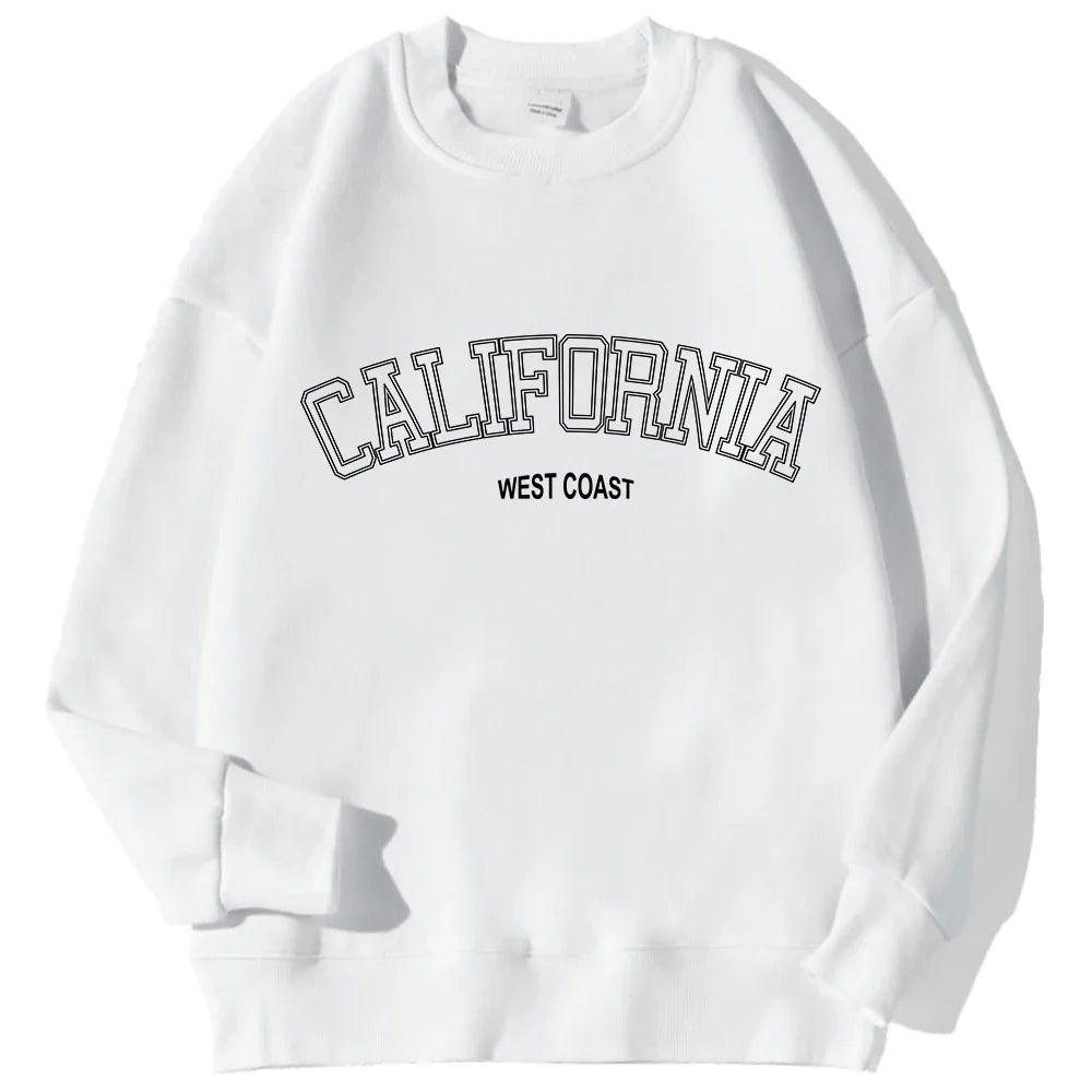 Weiblicher Hoodie mit West Coast Print – lässiger Streetstyle