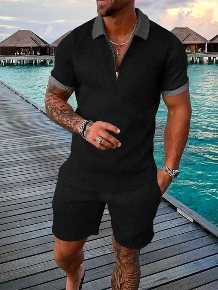 2025 Herren Polo Anzug Set – Sommer, lässig & stylisch