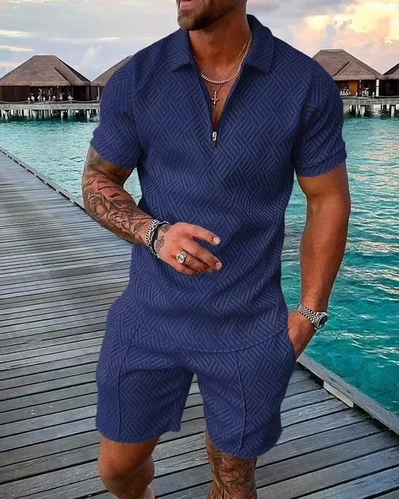 2025 Herren Polo Anzug Set – Sommer, lässig & stylisch