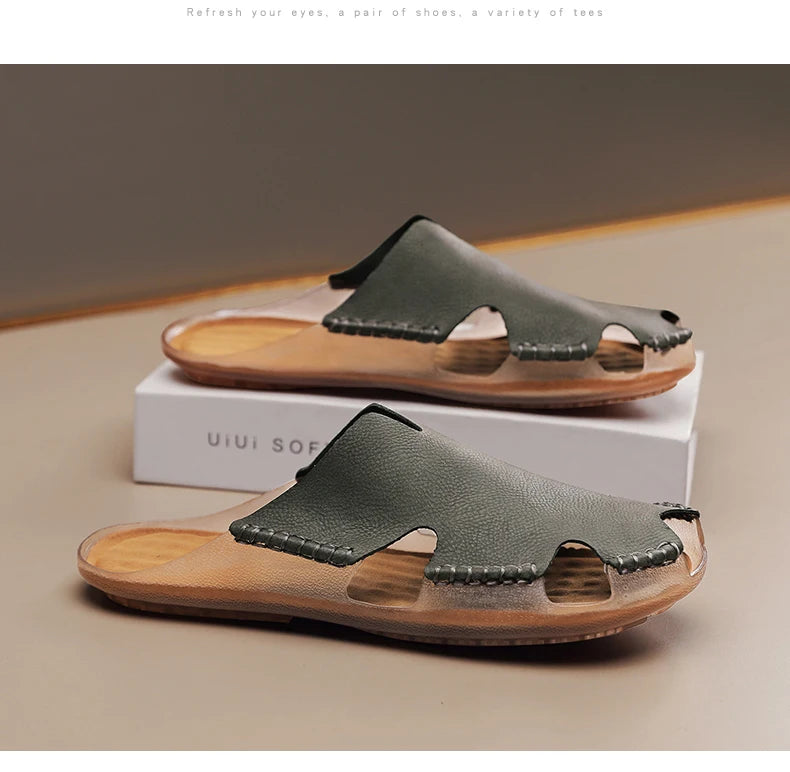 Große Herren-Ledersandalen für den Sommer
