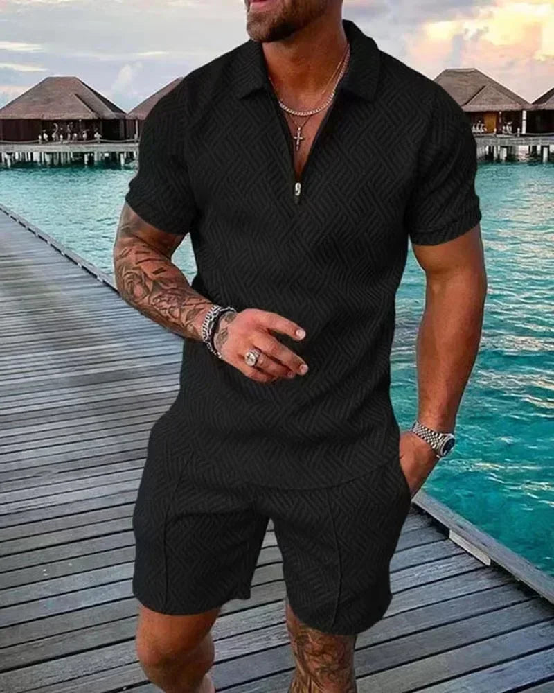 2025 Herren Polo Anzug Set – Sommer, lässig & stylisch