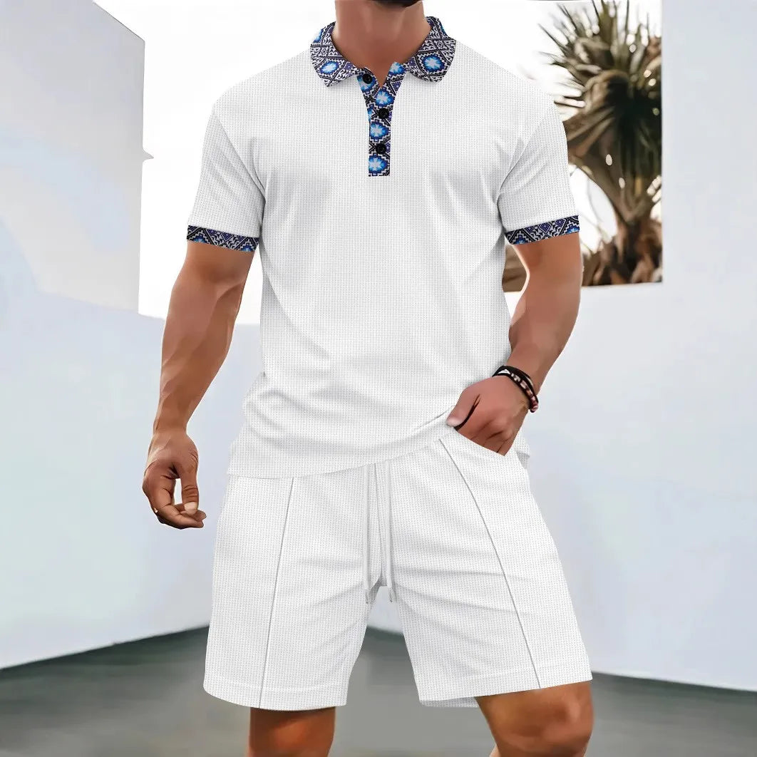 Sommer-Set mit Reißverschluss-Polo & Shorts