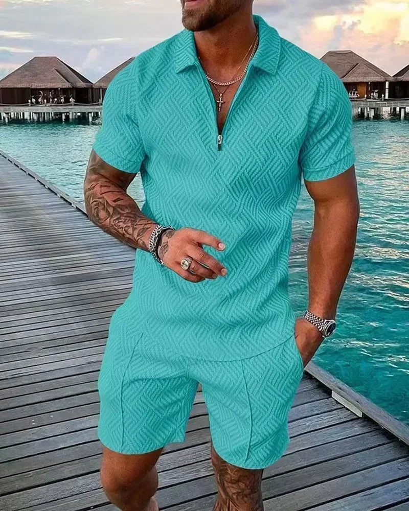 2025 Herren Polo Anzug Set – Sommer, lässig & stylisch