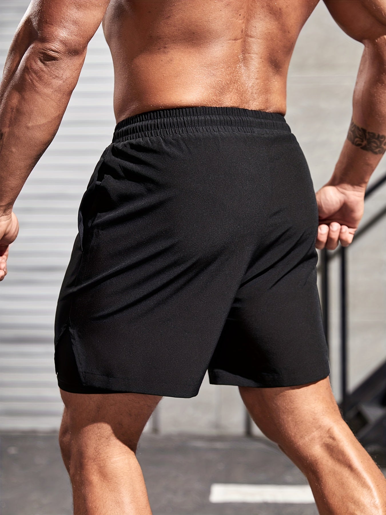 Doppellagige Herren Sport Shorts – Mit Kordel für Outdoor Aktivitäten