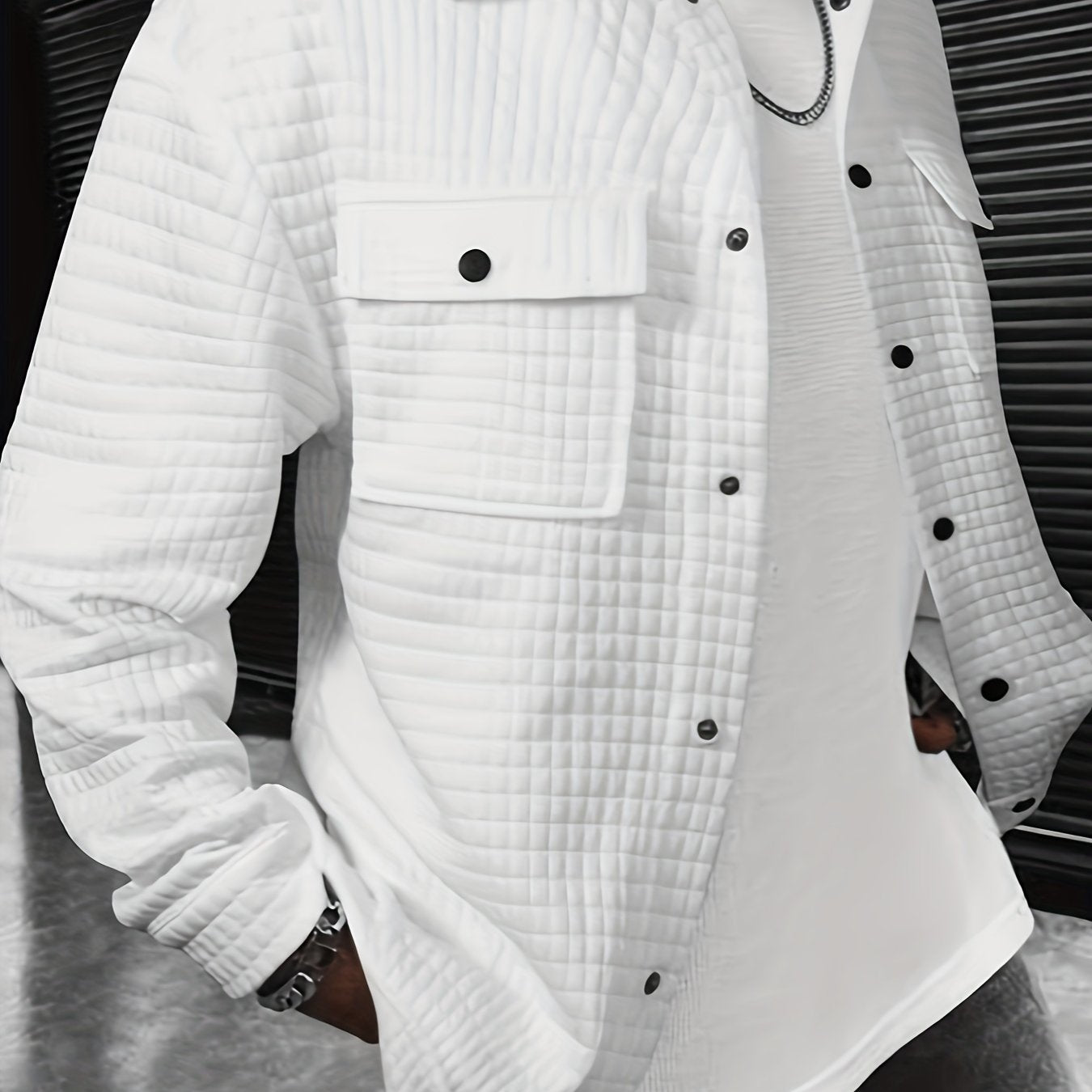 Herren Übergangsjacke – Einfarbig, Lockerer Schnitt & Trendy Design