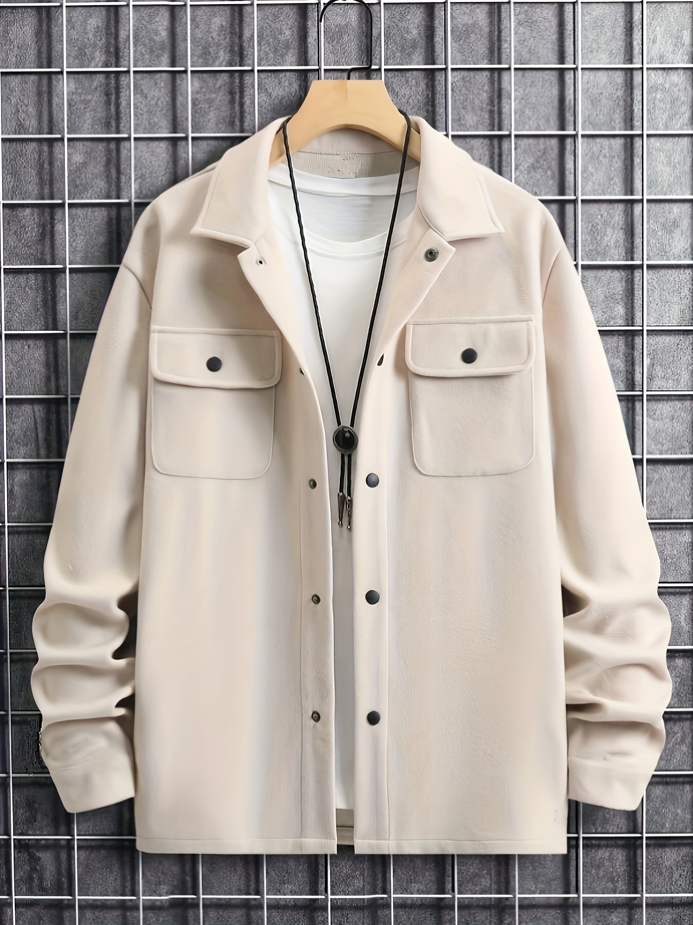 Herren Übergangsjacke – Mit Knöpfen & Taschen, Frühling/Herbst Look