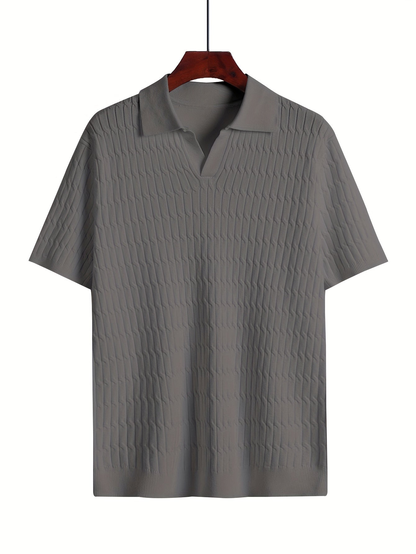 Klassischer Herrenstrick – Atmungsaktives Poloshirt mit Kragen