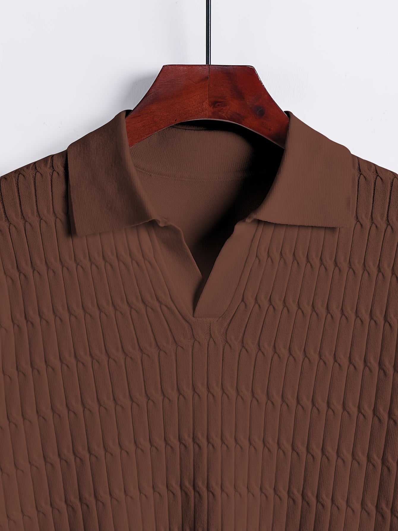 Klassischer Herrenstrick – Atmungsaktives Poloshirt mit Kragen
